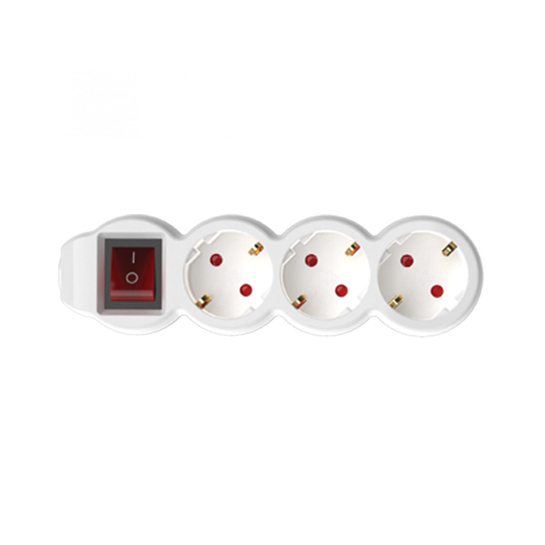 16811 Home NV 3K-3/WH/1,5 hálózati elosztó, 3 m, H05VV-F 3G1,5 mm2 kábel, kétpólusú kapcsoló, IP20 kivitel, 3 védőérintkezős aljzat, max. 3500W, fehér - Image 1