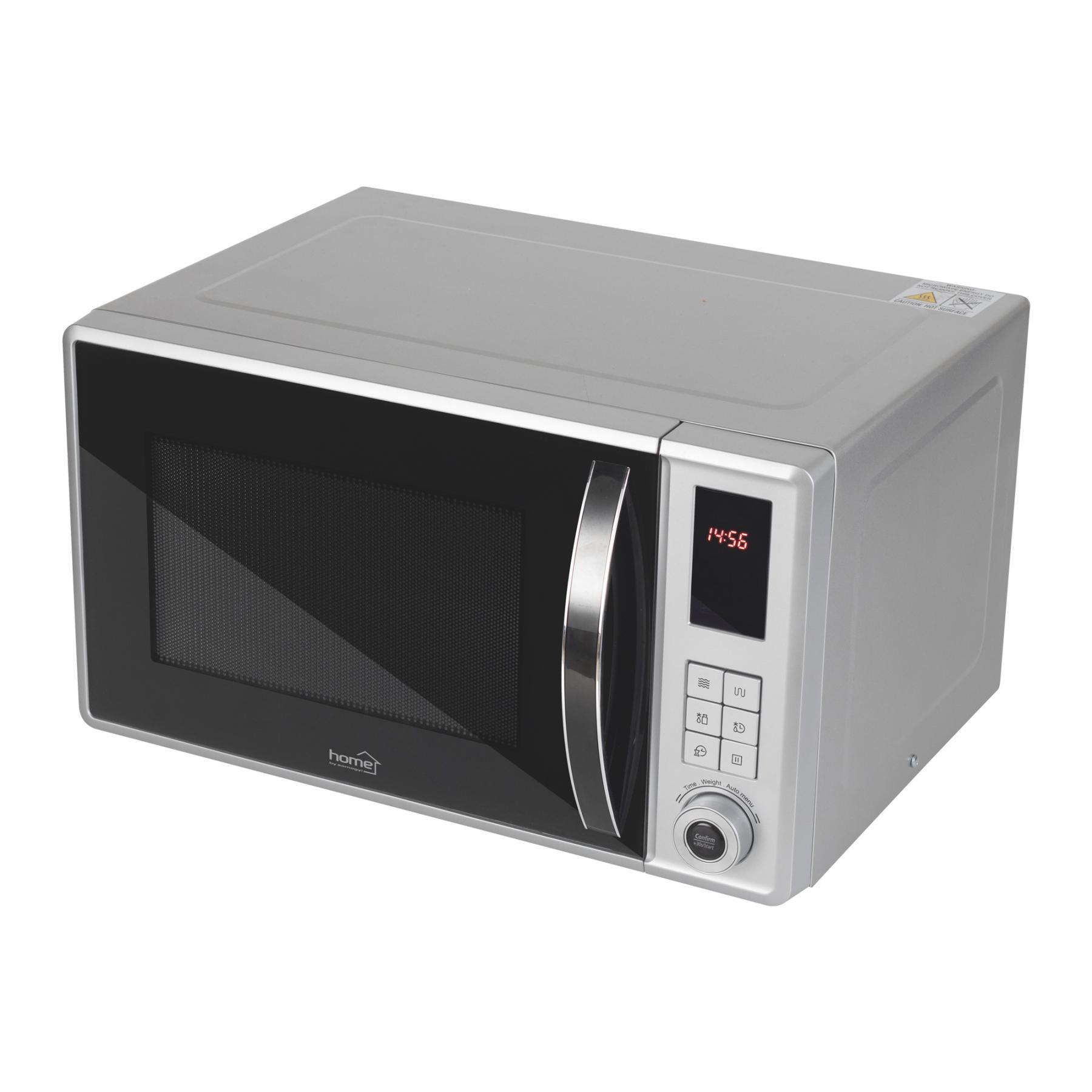 16925 Home HG MH 23 GR mikrohullámú sütő grill funkcióval, digitális, 800 W, 23 literes, gyerekzár, szürke - Image 1