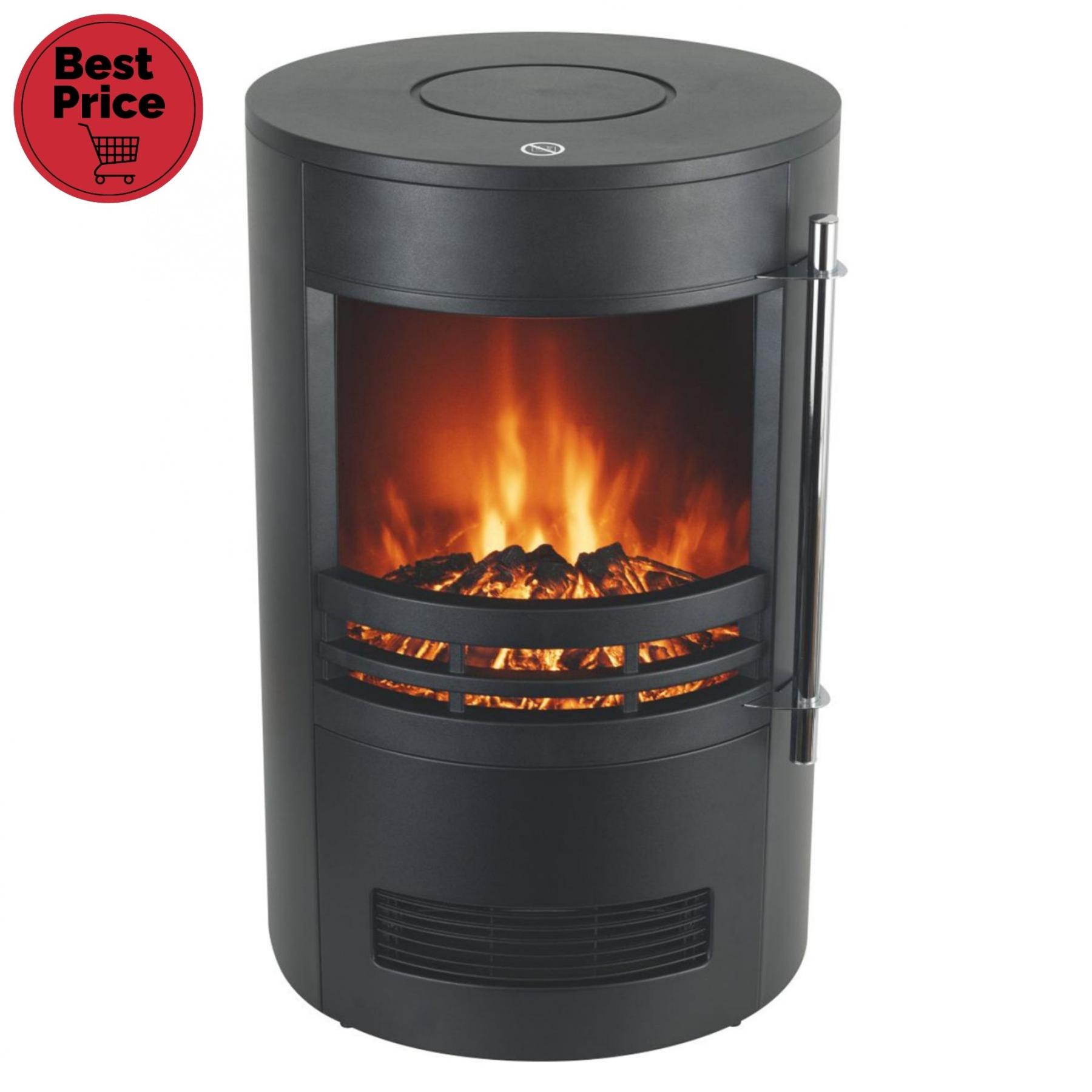 16936 Home FKK 14 szabadon álló elektromos kandalló, 1000W/2000W, fekete - Image 1