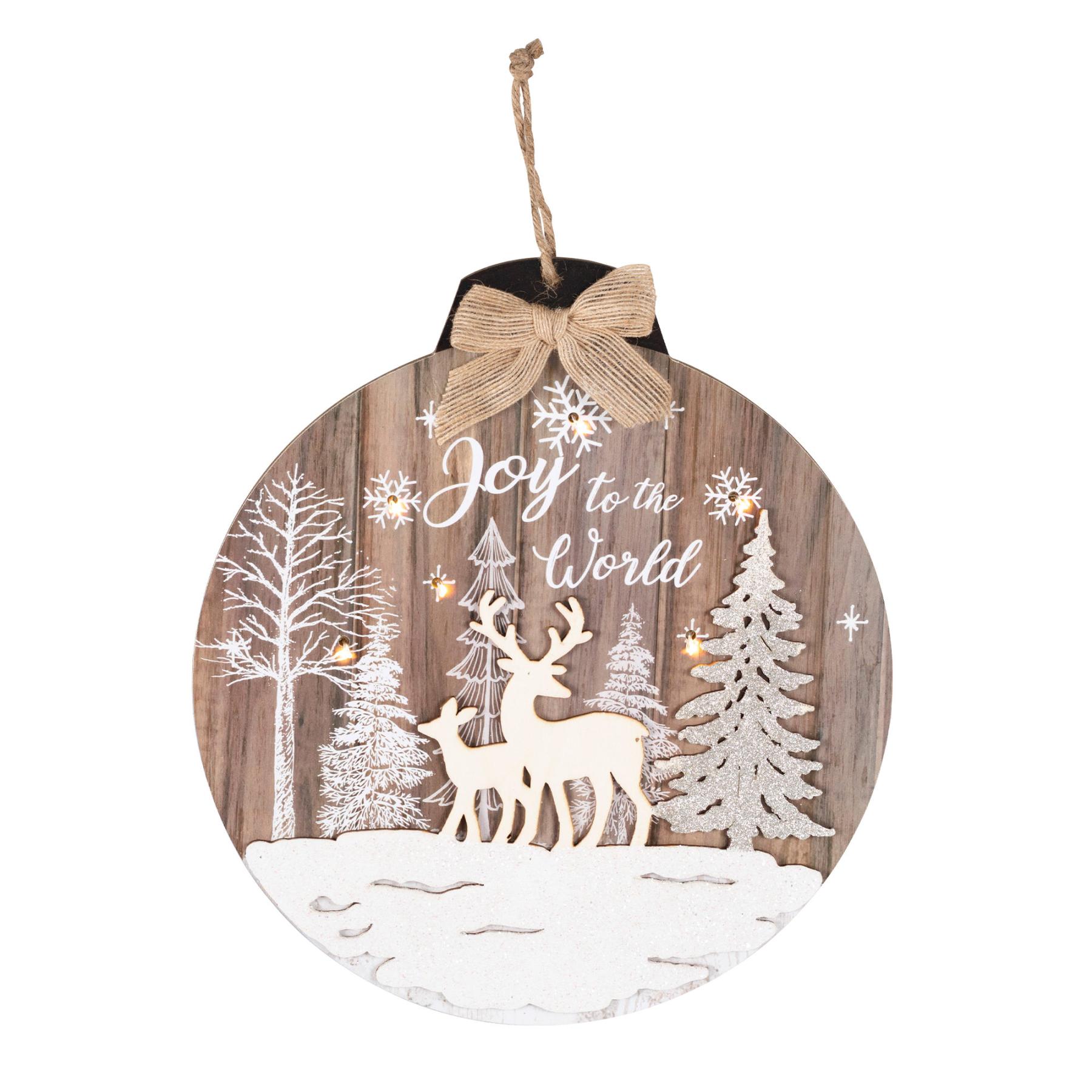 16969 Home KLW 32 ablakdísz, ajtódísz, fa, 6 db LED, lézervágott, kapcsolható - Image 1