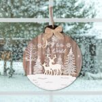 Home KLW 32 ablakdísz, ajtódísz, fa, 6 db LED, lézervágott, kapcsolható - Image 3