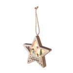 Home KLW 17 S ajtódísz, ablakdísz, fa, csillag forma, 6 db LED, lézervágott, hóember, kapcsolható - Image 2