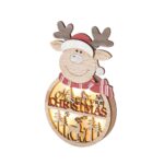 Home KLW 21 R ajtódísz, ablakdísz, fa, rénszarvas forma, 4 db LED, lézervágott, kapcsolható - Image 2