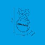 Home KLW 21 R ajtódísz, ablakdísz, fa, rénszarvas forma, 4 db LED, lézervágott, kapcsolható - Image 4