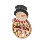 Home KLW 21 S ajtódísz, ablakdísz, fa, hóember forma, 4 db LED, lézervágott, kapcsolható - Image 2