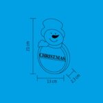 Home KLW 21 S ajtódísz, ablakdísz, fa, hóember forma, 4 db LED, lézervágott, kapcsolható - Image 4