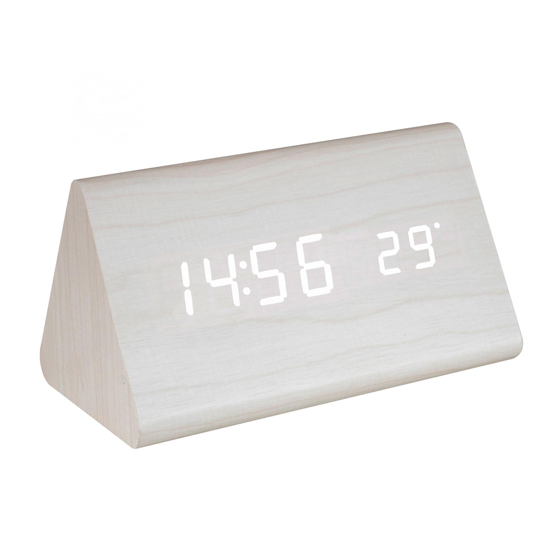 17036 Home OC 07 digitális LED ébresztőóra, tapsra aktiválható fehér kijelző, dátum és hőmérséklet kijelzés, ébresztés, elemes tápellátás - Image 1