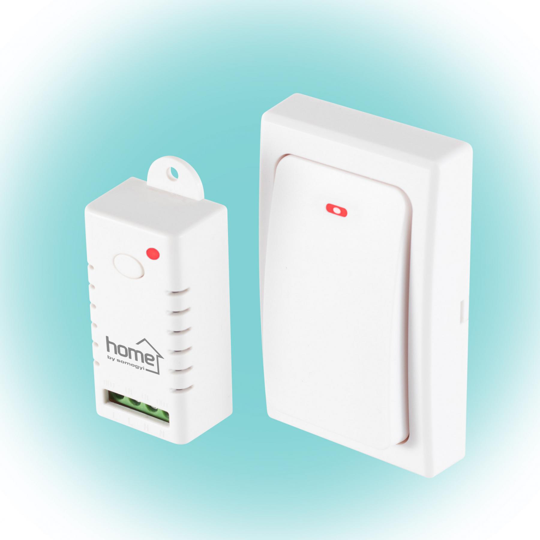 17257 Home NVK SWITCH vezeték és elem nélküli lámpakapcsoló, 230 V~ / 3000 W / 13 A, kinetikus energia, 100 m hatótáv, rezisztív terhelés kapcsolására - Image 1