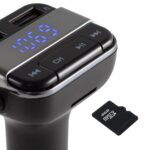 SAL FMBT MIC autós kihangosító és töltő, beépített vezetékes mikrofon, feszültségmérő, Siri, Google Assistant, dupla USB gyorstöltő - Image 4