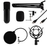 SAL M 100USB mikrofonszett, forgatható asztali állvány, rezgéscsillapított, dupla rétegű popup filter, Plug & Play, kondenzátormikrofon - Image 2