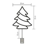 Home KID 502 B/M fenyőfa ablakdísz, 35 db színes LED, 3 funkció, kapcsolható - Image 3