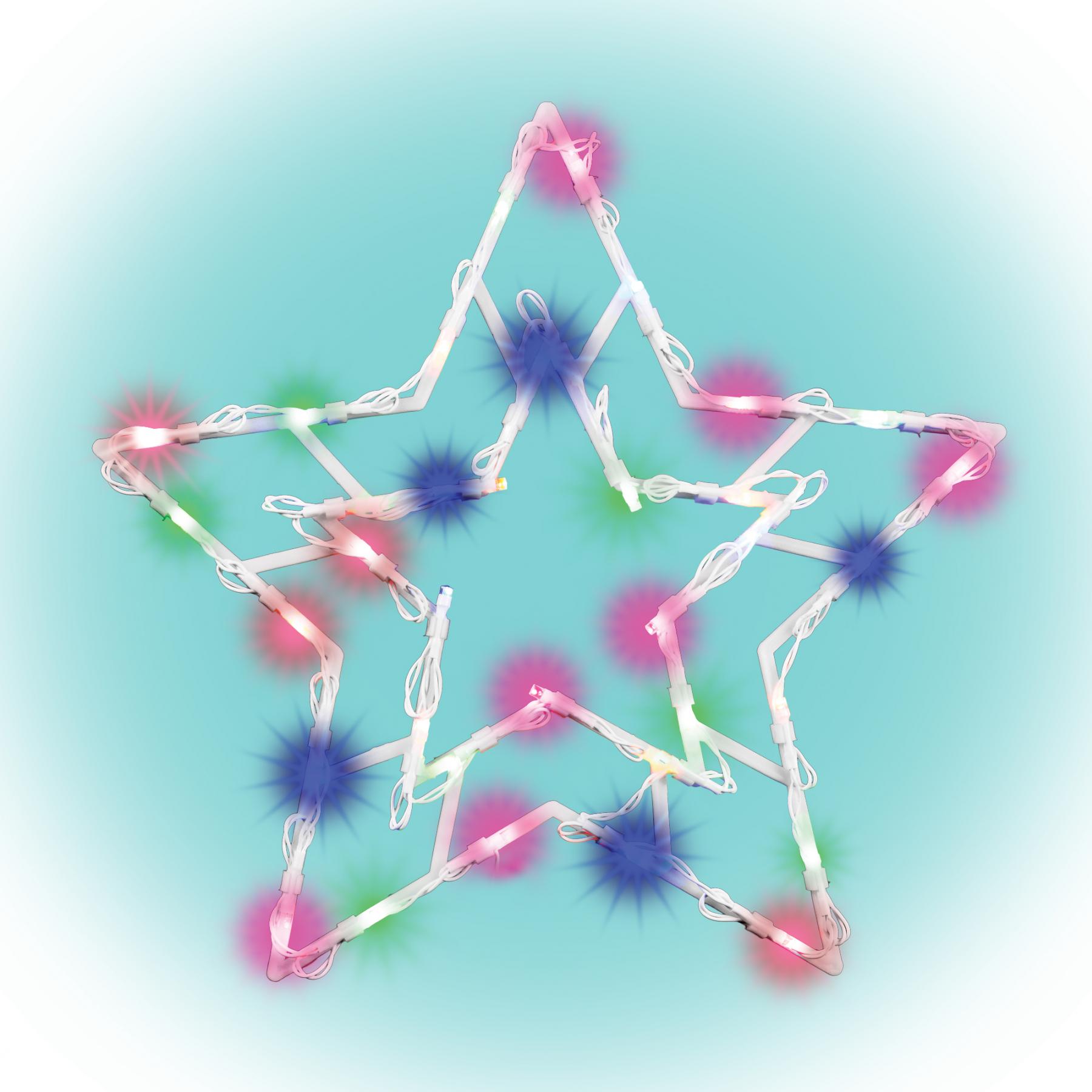 17333 Home KID 503 B/M csillag ablakdísz, 35 db színes LED, 3 funkció, kapcsolható - Image 1