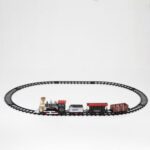 HOME TRN 01 elemes kisvasút, 1 mozdony és 3 vagon, vízgőzt képez, piros LED világítás, hanghatás, 47 cm-es pálya - Image 2