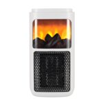 Home FKH 401 hordozható elektromos mini kerámia fűtőtest, 400W, elektronikus termosztát, lángeffekt, fehér - Image 2