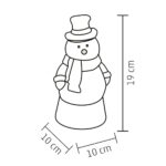 Home LTN 18 lámpás vízkeveréssel, csillámokkal, hóember, LED, kapcsolható, 3 funkció, beltéri - Image 3