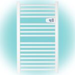 Home FKTW 501 fali elektromos törölközőszárító, 500W, LCD, fehér - Image 2