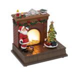 Home DRM 14 dioráma, kandalló, világító, Mikulás, beltéri - Image 3