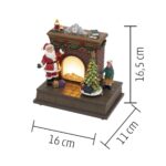Home DRM 14 dioráma, kandalló, világító, Mikulás, beltéri - Image 5