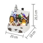 Home DRM 15 dioráma, havas ház, színes LED, rénszarvasszán, beltéri - Image 5