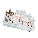 Home DRM 16 dioráma, fehér ház, LED, fenyőfa, beltéri - Image 2