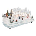 Home DRM 16 dioráma, fehér ház, LED, fenyőfa, beltéri - Image 3