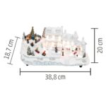 Home DRM 16 dioráma, fehér ház, LED, fenyőfa, beltéri - Image 6