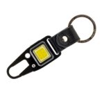 True Utility Cliplite, TU918, kulcstartó karabiner, tölthető lámpa, 4 funkció, 47 lm COB LED, Li-ion, marhabőr szíj, rozsdamentes acélváz - Image 2