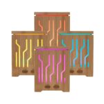 Home AD 200 aromadiffúzor, ultrahangos hidegpárásító, bambusz alapzat és fedél, 200 ml kapacitás, folyamatos színváltás,  tartozék hálózati adapter - Image 2