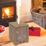 Home AD 200 aromadiffúzor, ultrahangos hidegpárásító, bambusz alapzat és fedél, 200 ml kapacitás, folyamatos színváltás,  tartozék hálózati adapter - Image 5