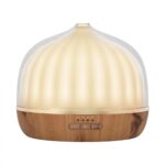 Home AD 500 aromadiffúzor, ultrahangos hidegpárásító, 500 ml kapacitás, önállóan is használható világítás, melegfehér fény, tartozék hálózati adapter