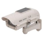 Home HSK 130 kültéri napelemes álkamera, élethű megjelenés, IP44 vízálló, dönthető és forgatható, folyamatos villogó piros LED, akkumulátoros tápellátás - Image 2