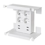 Home NV 4 USB tálcás USB-s elosztó, 4 földelt aljzat, 4 USB aljzat össz 2,4A, elforgatható csatlakozódugó, max.3680W - Image 2