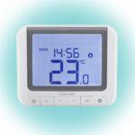 SALUS RT520 vezetékes szobatermosztát, Opentherm csatlakozó, kontaktus kimenet, LCD, PIN kód, szerviz figyelmeztető, 5 - 32,5 °C - Image 2