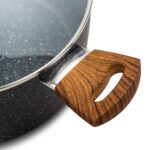 Nava 10-144-122 Nature tapadásmentes lábas, kőbevonattal, hőálló fogantyú, üvegfedő, 28 cm - Image 2