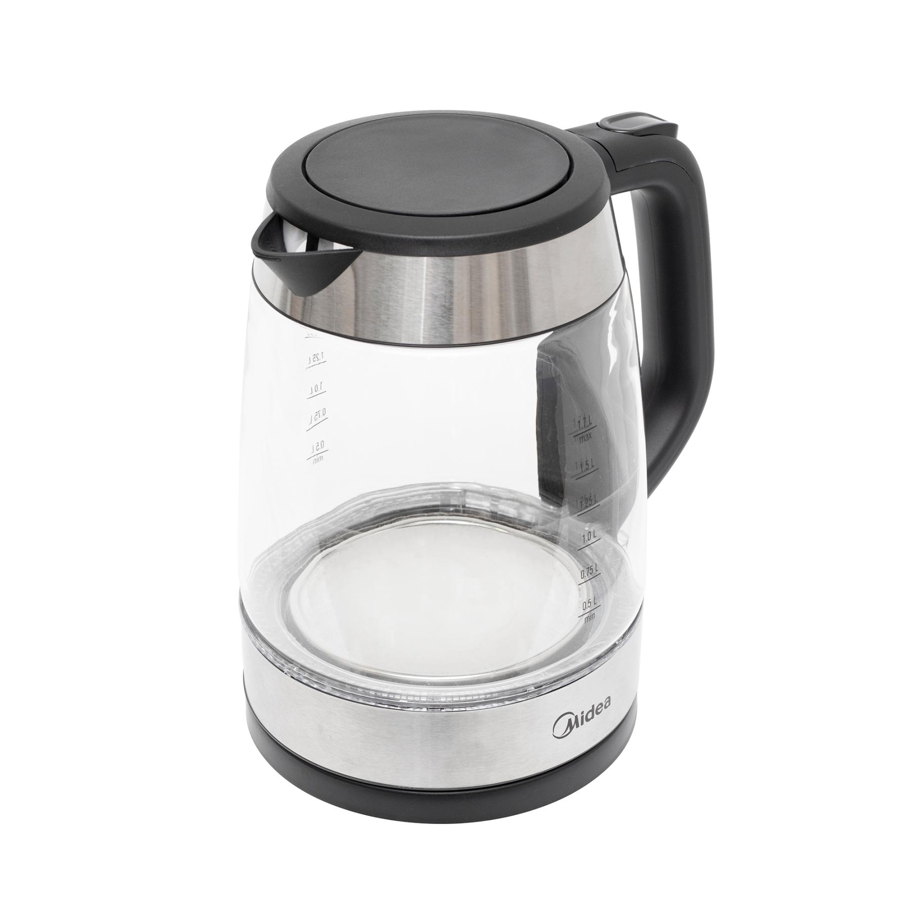 17803 Midea MK-17G03A2 üveg vízforraló, max. 2200 W, 1,7 literes, vezetéktároló, kék megvilágítás - Image 1