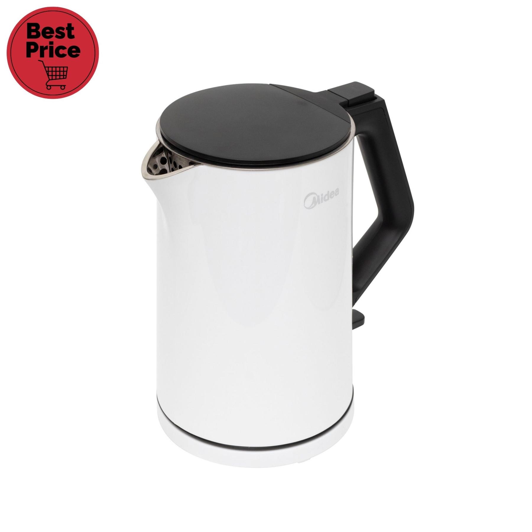 17805 Midea MK-15H01A vízforraló, max. 2200 W, 1,5 L, duplafalú, fehér-fekete - Image 1