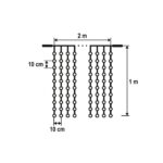 Home DLF 210/WH LED-es fényfüggöny, 2x1 m / 210 db hidegfehér LED, állófényű, fehér vezeték, sorolható, kül- és beltéri kivitel - Image 3