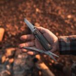 True Utility Dual Cutter, TRU-MTL-0002-G, 2 in 1, 7 cm tanto penge, rugós olló, rozsdamentes acél penge, eloxált alumínium tok - Image 2