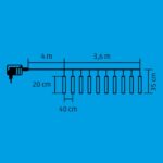 Home G 10201 LED-es jégcsap fényfüzér, 3,33x0,21 m / 200 db hidegfehér LED, 10 db jégcsap, átlátszó vezeték, fényjáték, hálózati adapter, kül- és beltéri kivitel - Image 3
