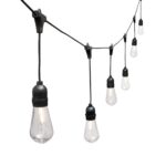 Home LPL 10 PAPAYA filament LED-es fényfüzér, 4,5 m / 10 db melegfehér filament LED, víztiszta búra, sorolható, fekete gumivezeték, adapter, kül- és beltéri kivitel - Image 2