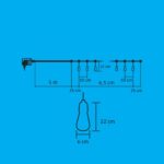 Home LPL 10 PAPAYA filament LED-es fényfüzér, 4,5 m / 10 db melegfehér filament LED, víztiszta búra, sorolható, fekete gumivezeték, adapter, kül- és beltéri kivitel - Image 3