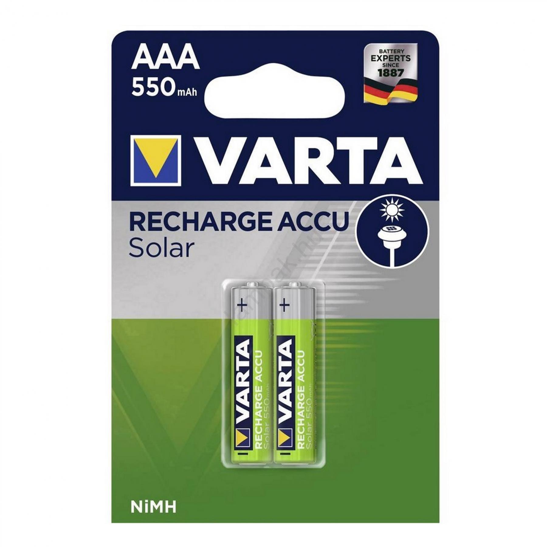 17894 VARTA 56733 akkumulátor AAA, NiMH akkumulátor, mini ceruza, 550 mAh kapacitás, 2 db/csomag - Image 1