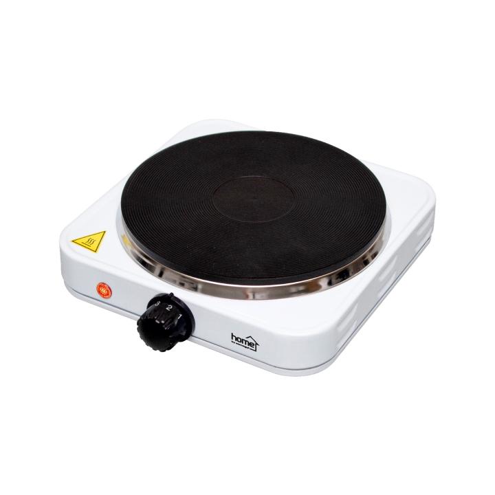 17903 Home HG R 01WH hordozható elektromos főzőlap, teljesítmény: 1500 W, ∅18 cm főzőfelület, zománcozott készülékház, fehér - Image 1