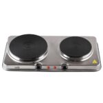 Home HG R 04SS hordozható elektromos főzőlap, dupla, teljesítmény 1000 W + 1500 W, ∅15 cm + ∅18 cm főzőfelület, rozsdamentes készülékház - Image 2