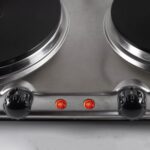 Home HG R 04SS hordozható elektromos főzőlap, dupla, teljesítmény 1000 W + 1500 W, ∅15 cm + ∅18 cm főzőfelület, rozsdamentes készülékház - Image 3