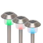 Home MX 762/2 napelemes kerti lámpa, 1 db színváltó LED, rozsdamentes fém, időjárásálló, automatikus, színes - Image 3