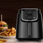 Midea MF-TN35D air fryer, forrólevegős fritőz, 3,5 literes sütőkosár, állítható hőmérséklet 200 °C-ig, 1500 W, fekete - Image 4