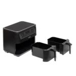 Home HG AF 24 air fryer, forrólevegős fritőz, 2 X 3,8 literes, 6-féle üzemmód, 2460 W, MEAL funkció, DUAL funkció, fekete - Image 3