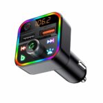 SAL FMBT 18RGB autós kihangosító és töltő, 5 in 1, FM modulátor, dupla USB gyorstöltő, feszültségmérő, basszus-kiemelés gomb - Image 2