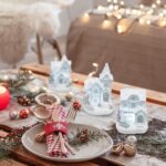 Home KDC 02 téli LED-es házikó, fehér, 12 féle forma, polyresin, beltéri - Image 2